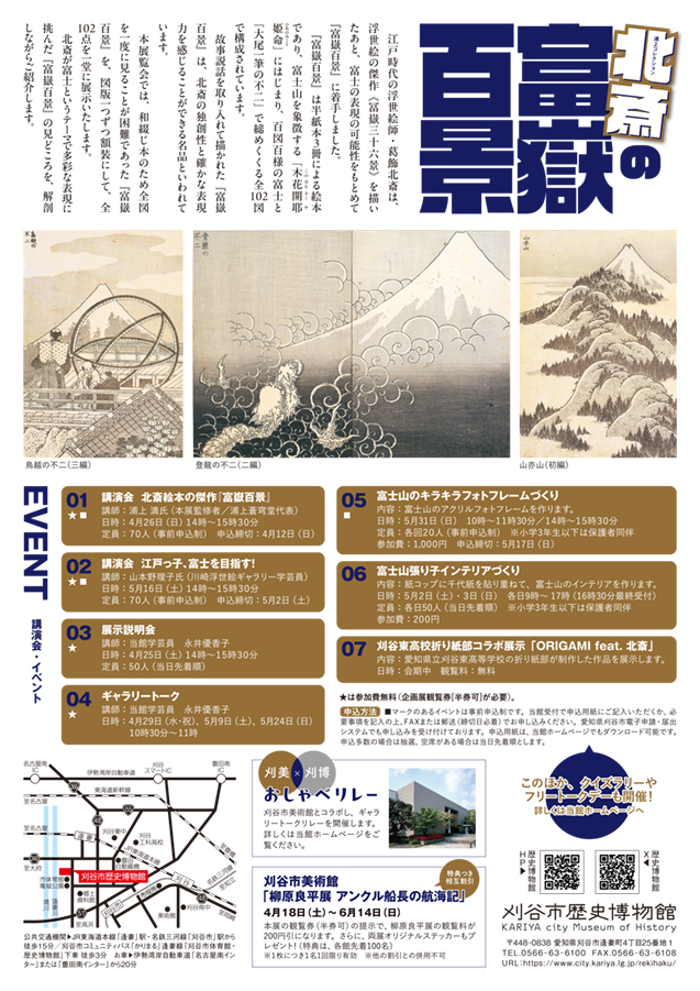 浦上コレクション　北斎の『富嶽百景』　刈谷市歴史博物館(裏)